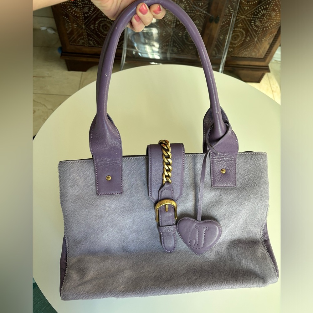 GORGEOUS and RARE Y2K Juicy Couture Hide purple bag 💜